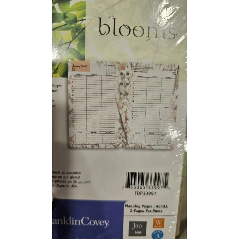 Franklin Covey Compact Size Yearly Planner Page 2 Pages/week NIP 2009 2026 Dates - Picture 4 of 6